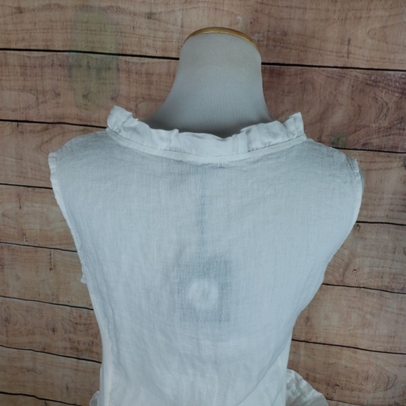 M Made in Italy Woven Sleeveless Linen Dress - Picture 5 of 6